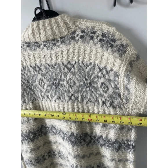 Jones New York Women's Hand Knit Full Zip Cardigan Long Sleeve Cream Size L NWT - Picture 4 of 7